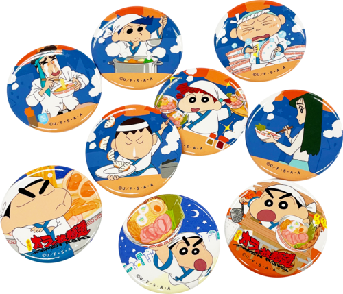 クレヨンしんちゃん 缶バッジ（ランダム10種） 最強！！オラの拉麺道
